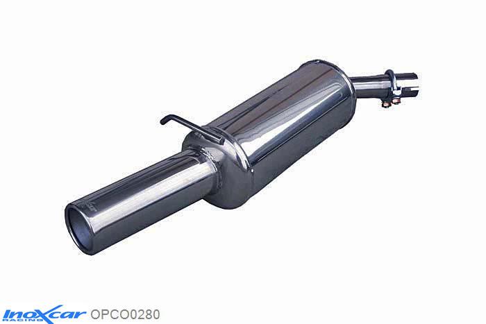 IX OPCO0280, Opel Corsa A 1.2 -1992 Diameter 45mm, Inoxcar Rear silencer 1X80mm Stainless steel, Without E.E.C. homologation
