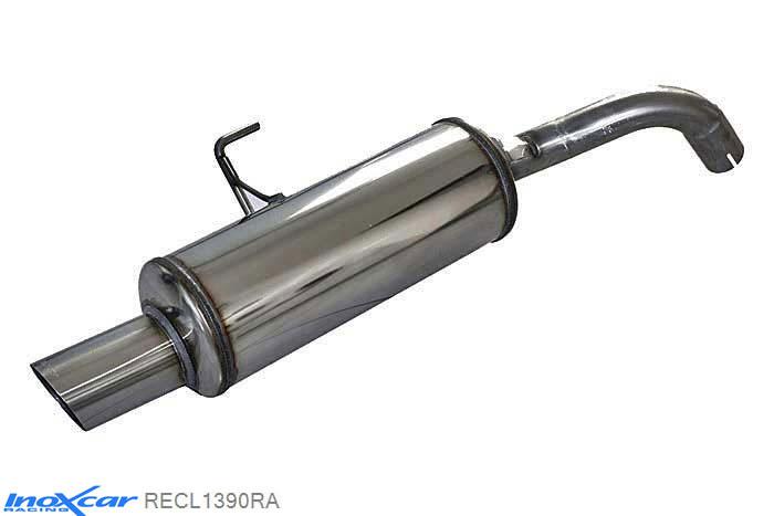 IX RECL1390RA, Renault Clio II (B) RS 2.0 fase2 (172PK) 2002-2003 Diameter 54mm, Inoxcar Rear silencer 1X90 RALLY Stainless steel, With E.E.C. homologation