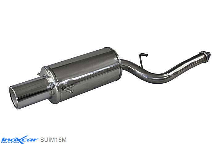 IX SUIM16M, Subaru Impreza (GD/GG) 2.5 WRX TURBO (230PK) 2006-, Inoxcar Rear silencer 1X120 MEGA Stainless steel, With E.E.C. homologation
