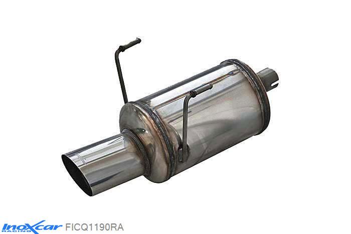 IX FICQ1190RA, Fiat 500 (312) Restyling 2013-  , 1.2 (69PK), Inoxcar Rear silencer 1X90 RALLY Stainless steel, With E.E.C. homologation