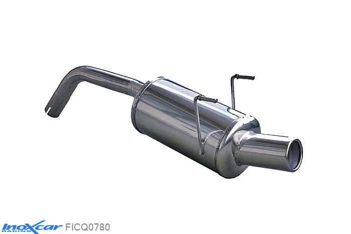 IX FICQ0780, Fiat 500 (312) 1.2 (69PK) 2007- Diameter 40mm, Inoxcar Rear silencer 1X80mm Stainless steel, With E.E.C. homologation