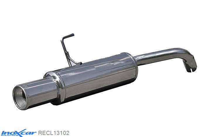 IX RECL13102, Renault Clio II (B) RS 2.0 fase2 (172PK) 2002-2003 Diameter 54mm, Inoxcar Rear silencer 1X102mm Stainless steel, With E.E.C. homologation