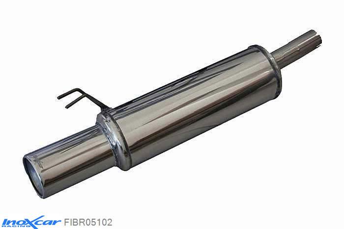 IX FIBR05102, Fiat Bravo I (182) 2.0 20V HGT 1995-1998, Inoxcar Rear silencer 1X102mm Stainless steel, With E.E.C. homologation