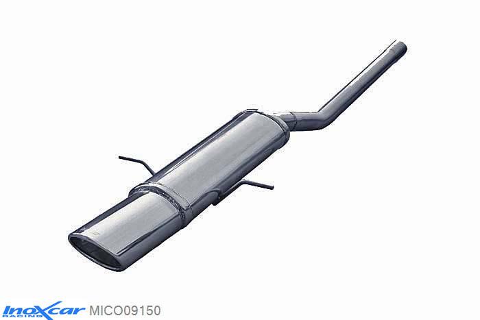 IX MICO09150, Mini Mini (R56) 1.6 J.COOPER WORKS (211PK) 2009-2012, (Type R56), Inoxcar Rear silencer CEN 1X150X105 Stainless steel, With E.E.C. homologation