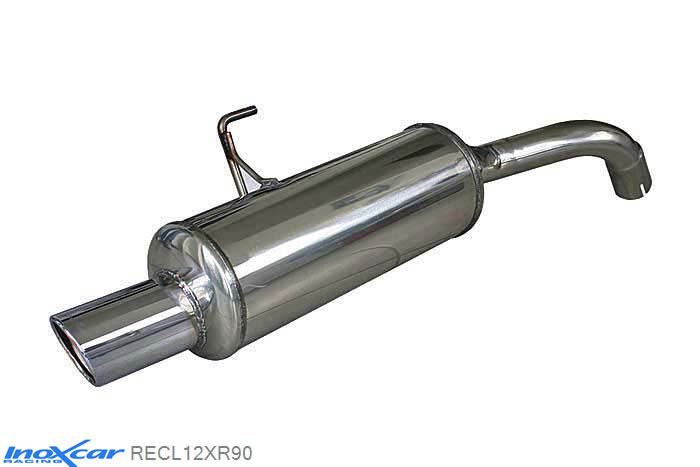 IX RECL12XR90, Renault Clio II (B) RS 2.0 fase1 (172PK) 2000-2001 Diameter 54mm, Inoxcar Rear silencer 1X90 X-RACE Stainless steel, With E.E.C. homologation