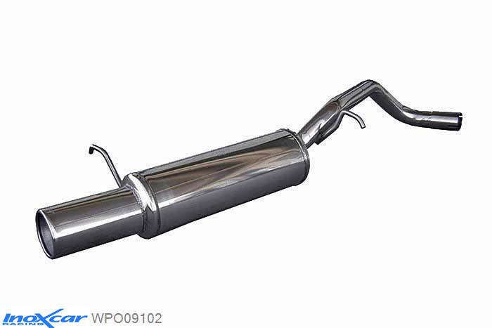IX WPO09102, VW Polo V (9N) 1.4 (85PK-100PK) 2001-2008 Diameter 45mm, Inoxcar Rear silencer 1X102mm Stainless steel, With E.E.C. homologation