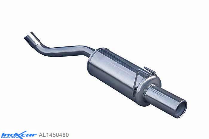 IX AL1450480, Alfa Romeo 145 2.0 TS (150PK) 1996-, Inoxcar Rear silencer 1X80mm Stainless steel, With E.E.C. homologation