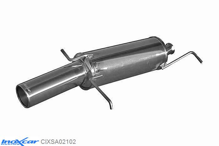 IX CIXSA02102, Citroen Xsara (N) 1.6 16V (110PK) -2003, Inoxcar Rear silencer 1X102mm Stainless steel, With E.E.C. homologation