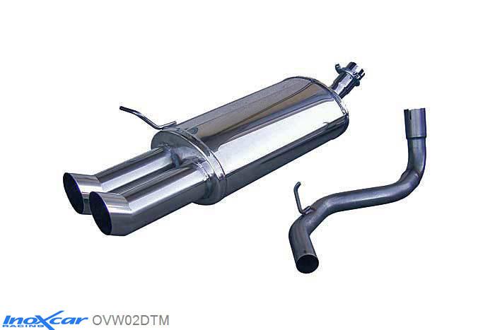 IX OVW02DTM, VW Golf IV 1.9 TDI (90PK) 1997- Diameter 55mm, Inoxcar Rear silencer 2XDTM Stainless steel, With E.E.C. homologation