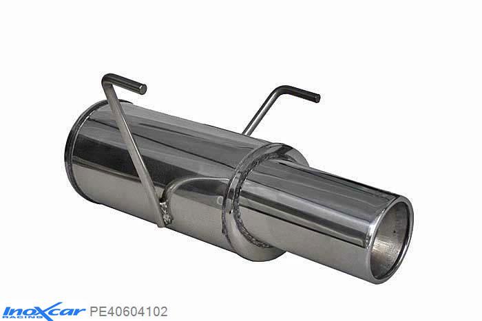 IX PE40604102, Peugeot 406 2.0 COUPE (135PK) 1997-, Inoxcar Rear silencer 1X102mm Stainless steel, With E.E.C. homologation
