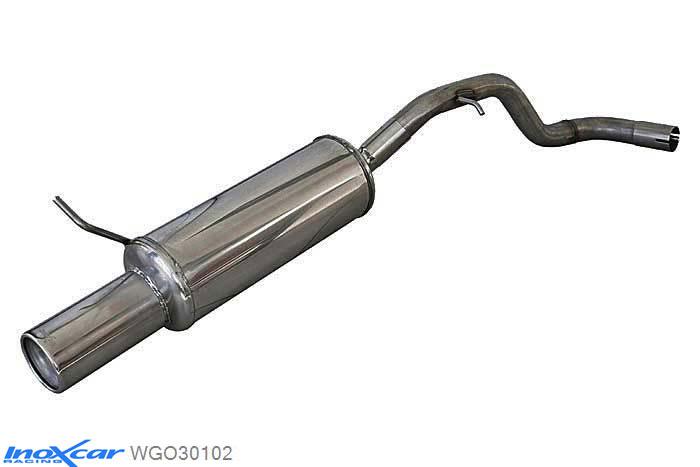 IX WGO30102, VW Golf IV 1.9 TDI (150PK) 2002-2004 Diameter 55mm, Inoxcar Rear silencer 1X102mm Stainless steel, With E.E.C. homologation