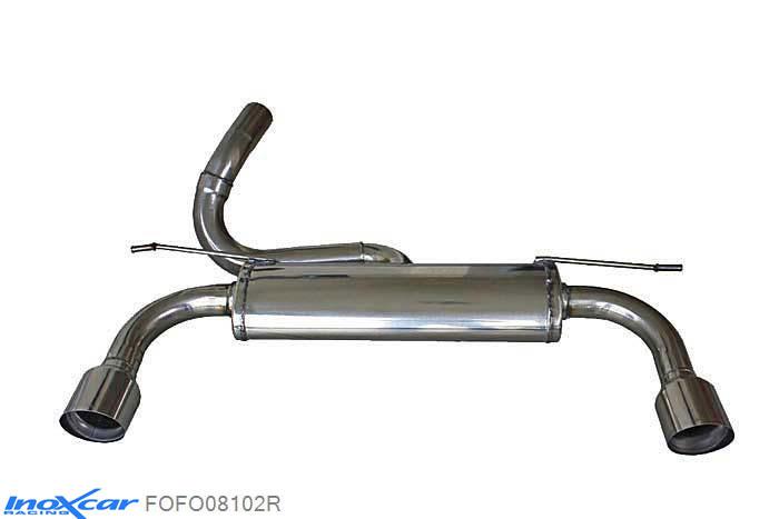 IX FOFO08102R, Ford Focus II (DA3) 2.5T RS (305PK) 2009- Diameter 60mm, Inoxcar Rear silencer 1X102mm RACING Left and Right Stainless steel, With E.E.C. homologation