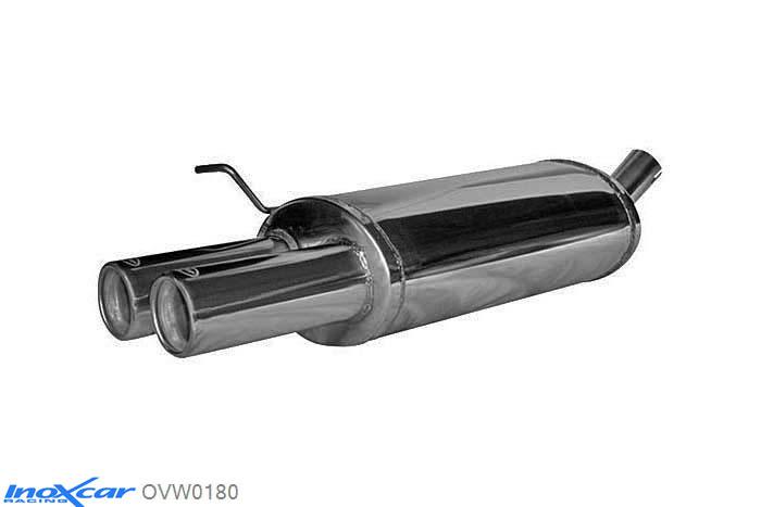 IX OVW0180, VW Golf IV 1.9 TDI (110PK) 1997-2002 Diameter 55mm, Inoxcar Rear silencer 2X80mm Stainless steel, With E.E.C. homologation