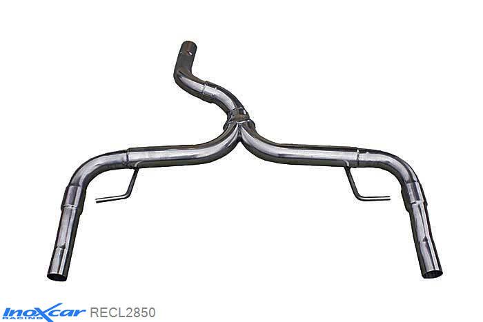 IX RECL2850, Renault Clio III (R) RS 2.0i (200PK) / RS GORDINI (203PK) 2010-, Inoxcar NO Rear silencer 1X50 Left and Right Stainless steel, Without E.E.C. homologation
