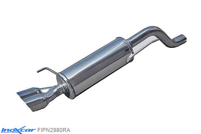 IX FIPN2980RA, Abarth Grande Punto 1.4 T-JET (155PK) 2007- Diameter 60mm, Inoxcar Rear silencer 2X80mm RACING Stainless steel, With E.E.C. homologation