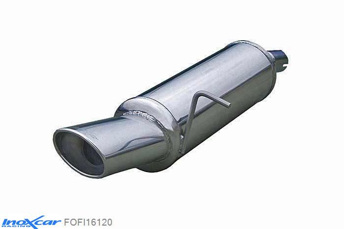 IX FOFI16120, Ford Fiesta V (JH1/JD3) 1.4 TDCi (68PK) 2002- Diameter 45mm, Inoxcar Rear silencer 1X120X80mm Stainless steel, With E.E.C. homologation