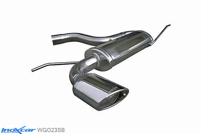 IX WGO23SB, VW Golf V 1.4 TSI GT (170PK) 2006- Diameter 57mm, Inoxcar Rear silencer 1X120X80mm OBLIQUO Stainless steel, With E.E.C. homologation