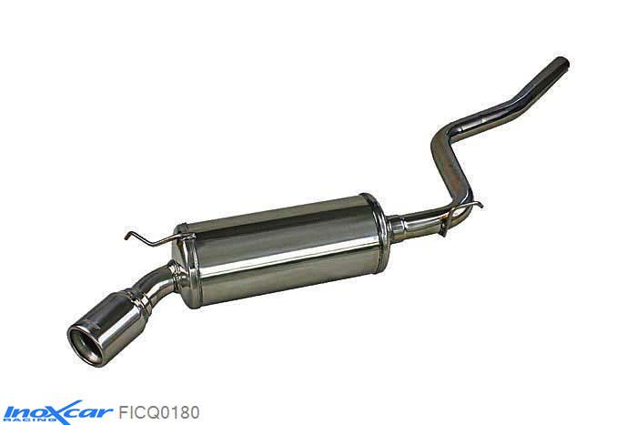 IX FICQ0180, Fiat Cinquecento (170) 0.9 (40PK) / 1.1 SPORTING (54PK) 1994-, Inoxcar Rear silencer 1X80mm Stainless steel, With E.E.C. homologation