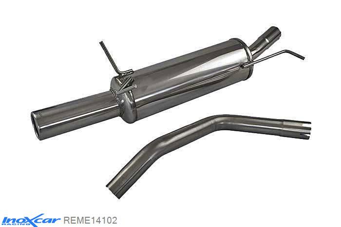 IX REME14102, Renault Megane I (DA) 1.6 16V (108PK) -2002 Diameter 50mm, Inoxcar Rear silencer 1X102mm Stainless steel, With E.E.C. homologation