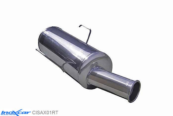 IX CISAX01RT, Citroen Saxo 1.6 16V VTS (118PK) 1999-  , Diameter 50mm, Inoxcar Rear silencer 1X76 Retro Style Stainless steel, With E.E.C. homologation