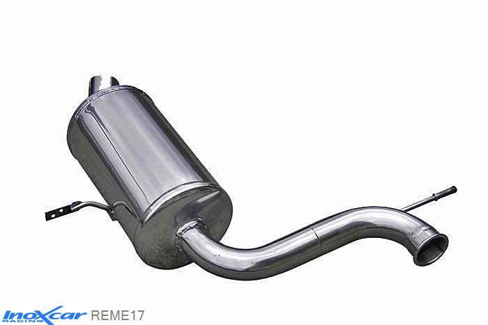 IX REME17, Renault Megane III (Z) 2.0 TURBO RS 250 (250PK) 2010- / 2.0 TURBO RS TROPHY (265PK) 2012-, Inoxcar Rear silencer CEN Stainless steel, With E.E.C. homologation