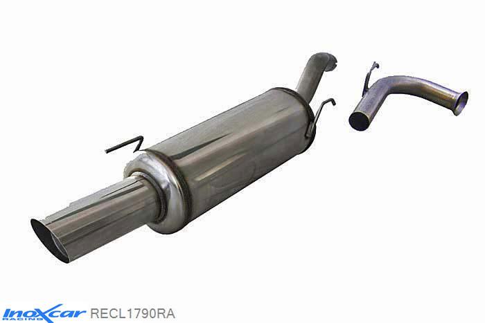 IX RECL1790RA, Renault Clio I (B/C57) 1.6 -1998, Inoxcar Rear silencer 1X90 RALLY Stainless steel, Without E.E.C. homologation