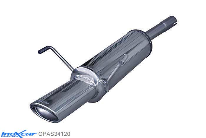 IX OPAS34120, Opel Astra H 1.7 CDTi (101PK) 2005-, Inoxcar Rear silencer 1X120X80mm Stainless steel, With E.E.C. homologation