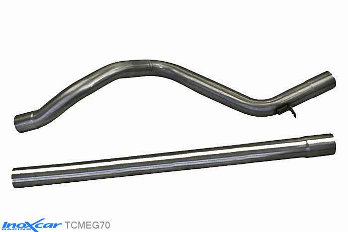 IX TCMEG70, Renault Megane III (Z) 2.0 TURBO RS 250 (250PK) 2010- / 2.0 TURBO RS TROPHY (265PK) 2012-, Inoxcar Direct central pipe Stainless steel, Without E.E.C. homologation