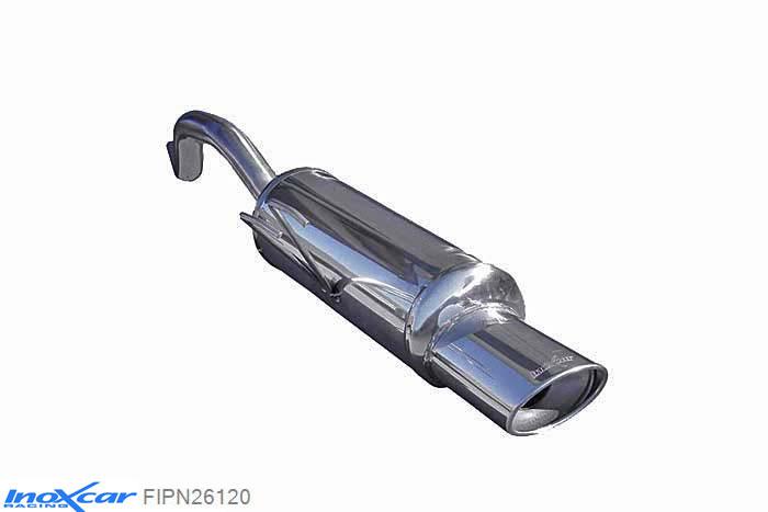 IX FIPN26120, Fiat Punto II (188) 1.2 (60PK) 1999-2003 Diameter 42mm, Inoxcar Rear silencer 1X120X80mm Stainless steel, With E.E.C. homologation