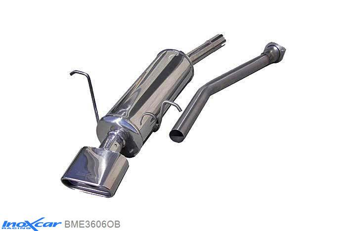 IX BME3606OB, BMW 3 serie (E36) 323i 24V (170PK) 1992-, Inoxcar Rear silencer 1XFlat Oval Stainless steel, Without E.E.C. homologation
