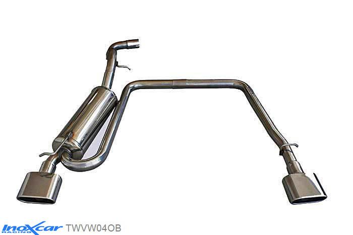 IX TWVW04OB, VW Beetle I (9C) 1.9 TDI (100PK) 2000- Diameter 55mm, Inoxcar Rear Rear silencerencer left / right 1XFlat Oval Stainless steel, With E.E.C. homologation