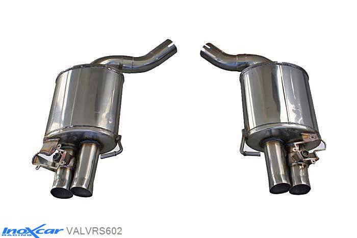 IX VALVRS602, Audi A6 (C7) RS6 4.0T (560PK) 2013-, Inoxcar Rear silencer Left and Right + Valvole con montaggio motori elettrici di serie / Stainless steel, Without E.E.C. homologation