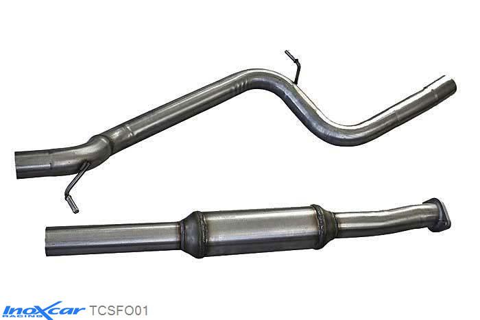 IX TCSFO01, Ford Focus III (DYB) 2.0T ST (250PK) 2012- Diameter 60mm, Inoxcar Central pipe with silencer Stainless steel, Without E.E.C. homologation
