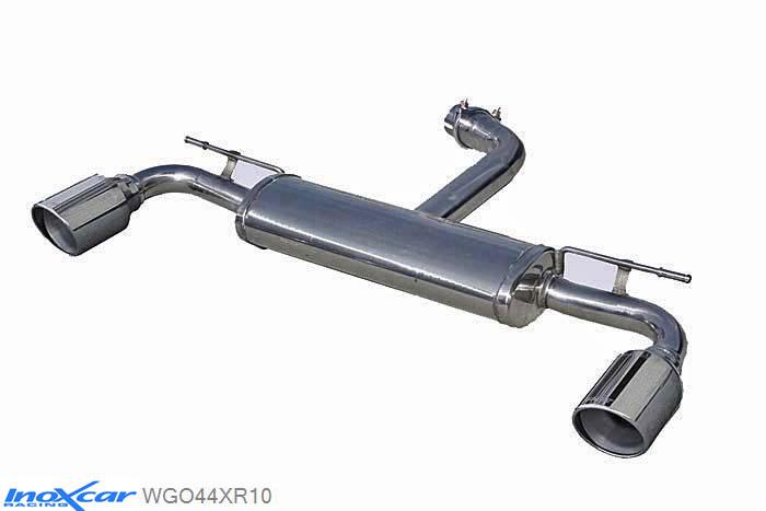 IX WGO44XR10, VW Golf VII 2.0 GTI (220PK) 2013-, Inoxcar Rear silencer 1X100 X-RACE Left and Right Stainless steel, With E.E.C. homologation