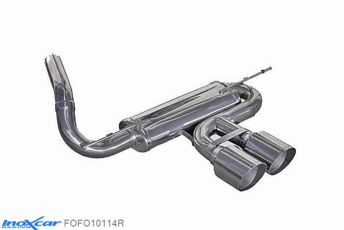 IX FOFO10114R, Ford Focus III (DYB) 2.0T ST (250PK) 2012- Diameter 60mm, Inoxcar Rear silencer CEN 2X114 RACING Stainless steel, With E.E.C. homologation
