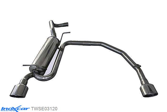 IX TWSE03120, Seat Ibiza IV (6L) 1.9 TDI (90PK-110PK) / SDI 2002-2006, Inoxcar Rear Rear silencerencer left / right 1X120X80mm Stainless steel