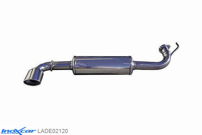 IX LADE02120, Lancia Delta (831) 2.0 TURBO HF EVOLUZIONE 1992-, Inoxcar Rear silencer 1X120X80mm Stainless steel
