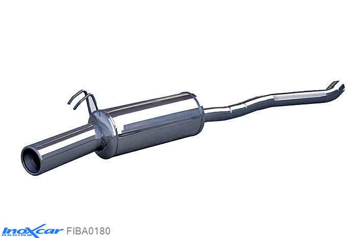 IX FIBA0180, Fiat Barchetta (183) 1.8 (130PK) 1995-2003, Inoxcar Rear silencer 1X80mm Stainless steel, With E.E.C. homologation