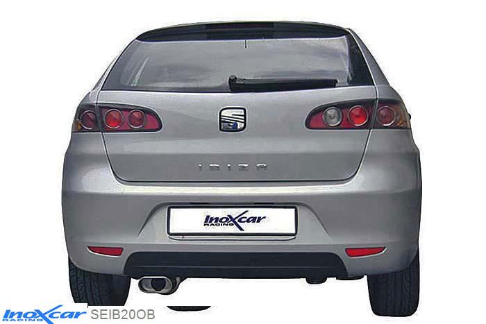 IX SEIB20OB, Seat Ibiza IV (6L) 1.4 TDI (80PK) 2006-2008, Inoxcar Rear silencer 1XFlat Oval Stainless steel, With E.E.C. homologation