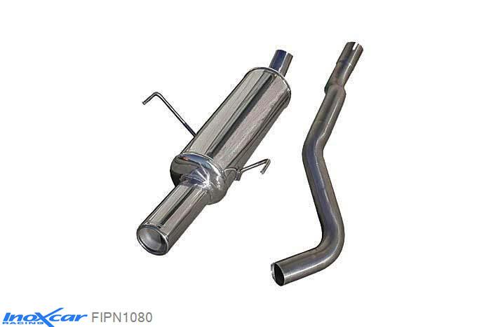 IX FIPN1080, Fiat Punto II (188) 1.9 JTD (86PK) 1999-2003 Diameter 50mm, Inoxcar Rear silencer 1X80mm Stainless steel, With E.E.C. homologation