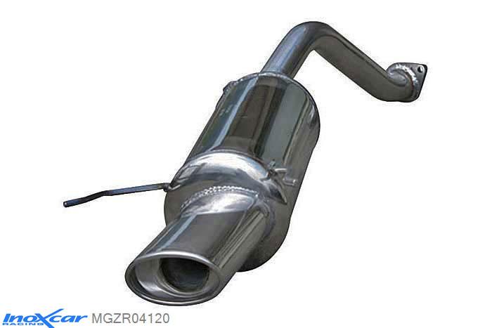 IX MGZR04120, MG ZR (ZR) 115 TD (113PK) 2003-2005, Inoxcar Rear silencer 1X120X80mm Stainless steel, With E.E.C. homologation