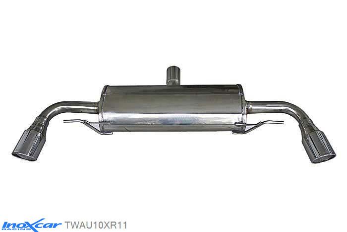 IX TWAU10XR11, Audi TT (8J) 3.2 V6 Quattro (250PK) 2006-, Inoxcar Rear Rear silencerencer left / right 1X110 X-RACE Stainless steel, With E.E.C. homologation