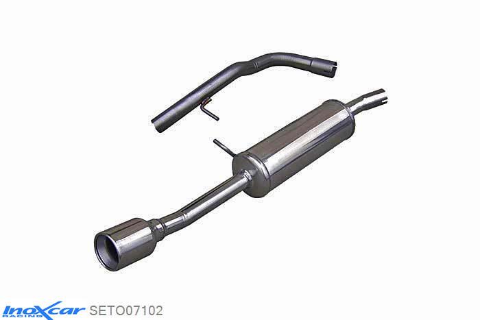 IX SETO07102, Seat Toledo II (1M) 1.9 TDI (90PK) 1999-2002, Inoxcar Rear silencer 1X102mm Stainless steel, With E.E.C. homologation