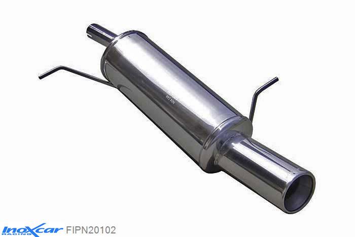 IX FIPN20102, Fiat Grande Punto (199) 1.3 MJET (75PK) 2005- Diameter 45mm, Inoxcar Rear silencer 1X102mm Stainless steel, With E.E.C. homologation