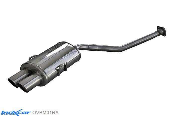 IX OVBM01RA, BMW 3 serie (E36) 320i 1992-, Inoxcar Rear silencer 2X80mm RACING Stainless steel, With E.E.C. homologation