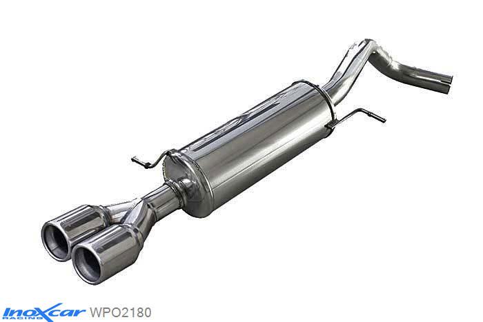 IX WPO2180, VW Polo VI (6R) 1.8 GTI (192PK) 2015-  , diameter 55mm, Inoxcar Rear silencer 2X80mm Stainless steel, With E.E.C. homologation