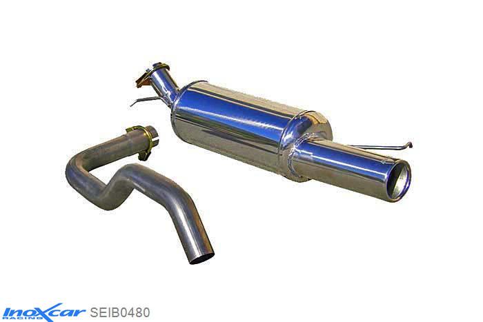 IX SEIB0480, Seat Ibiza II (6K) 1.6 (75PK) 1993-2000, Inoxcar Rear silencer 1X80mm Stainless steel, With E.E.C. homologation