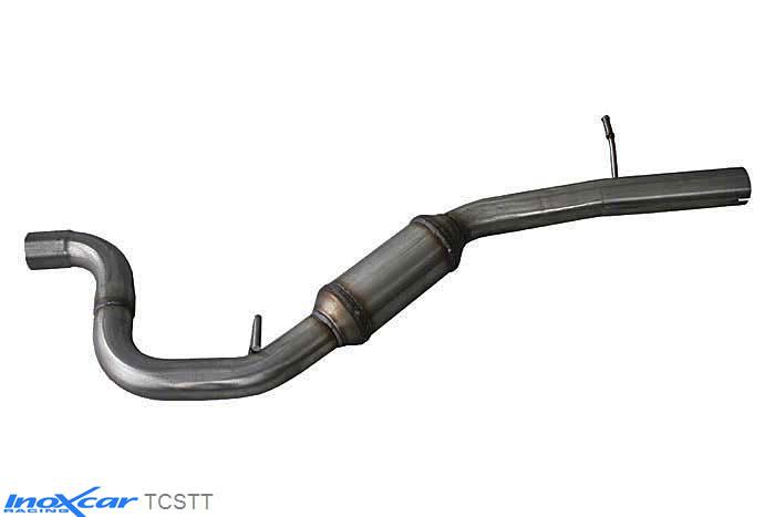 IX TCSTT, Audi TT (8J) 3.2 V6 Quattro (250PK) 2006-, Inoxcar Central pipe with silencer (diam.63,5) Stainless steel, Without E.E.C. homologation