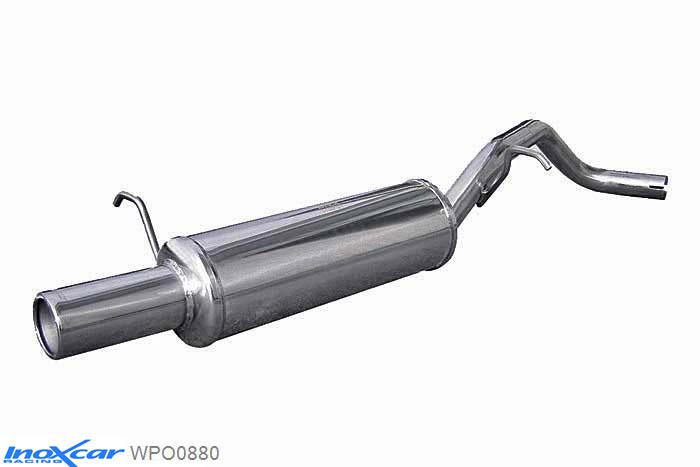 IX WPO0880, VW Polo V (9N) 1.4 SPORTLINE (80PK) 2006-2008 Diameter 45mm, Inoxcar Rear silencer 1X80mm Stainless steel, With E.E.C. homologation