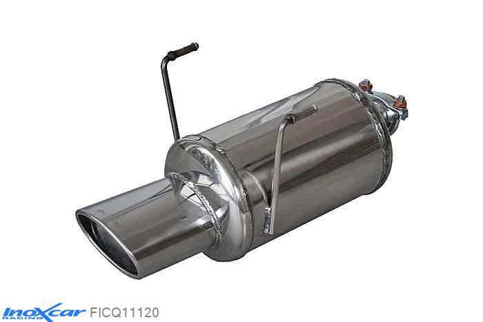 IX FICQ11120, Fiat 500 (312) Restyling 2013-  , 1.2 (69PK), Inoxcar Rear silencer 1X120X80mm Stainless steel, With E.E.C. homologation